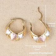 Golden Elegant Love Hoop Earrings
