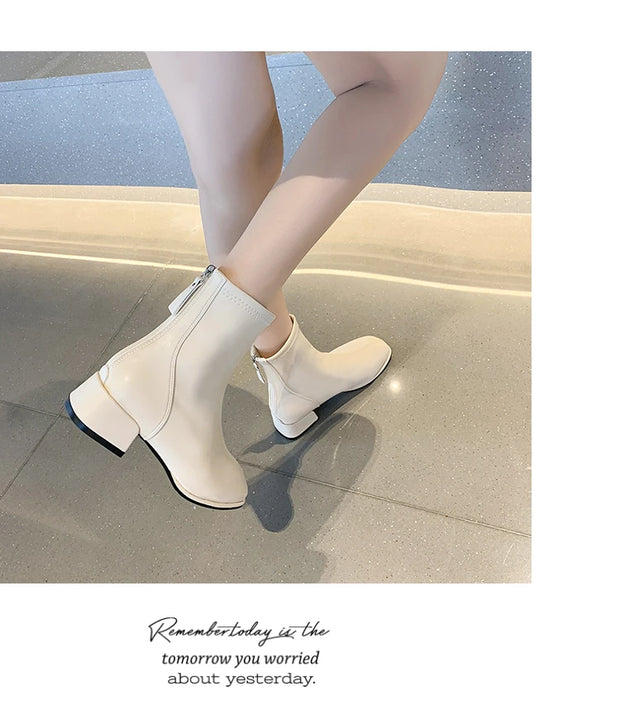 Modern Block Heel Boots - Autumn/Winter