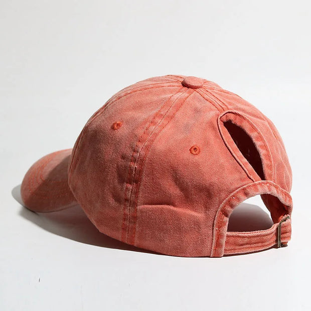 High Ponytail Baseball Cap for Women Spring Summer Sun Hat Running Snapback Hat Messy High Bun Women's Caps Female