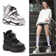 Chunky Platform Sneakers with Hidden Heel Lift
