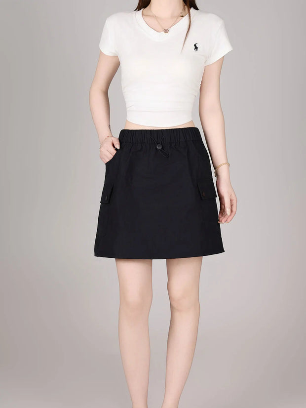 Women's Fall/Summer Short Skirts: High-Waisted, Loose, Slimming, and Versatile Workwear-Style Skirts