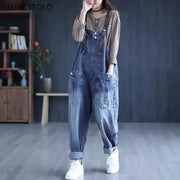 Casual Denim Overall Jumpsuit