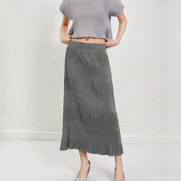 Women's Skirts 2025 Latest Designs Long Skirts for Women Casual Pleated Design High Quality Skirts for Ladies