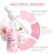 3pcs/set Sakura Skin Care Sets Face Cream Serum Eye Cream Face