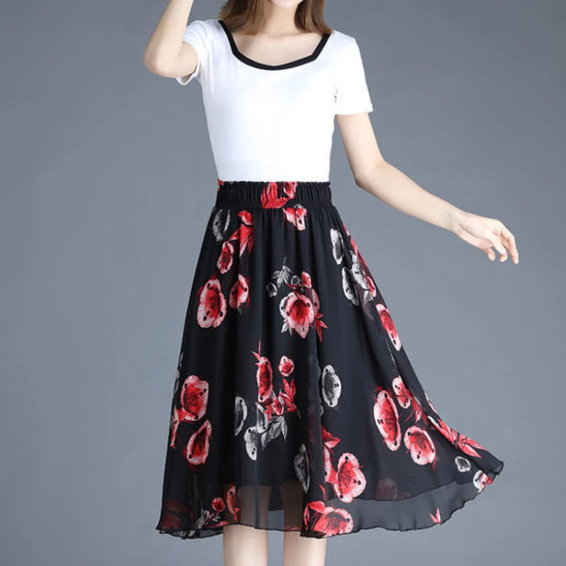 Chiffon Midi Skirts - Elegant Flowing Style