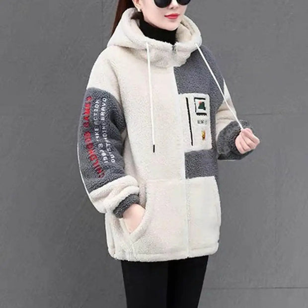 Winter Fashion Women's Coat New Casual Hooded Zipper