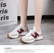 Trendy Luxe Running Sneakers - Neutral Tones