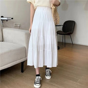 High-Waist Pleated Maxi Skirt