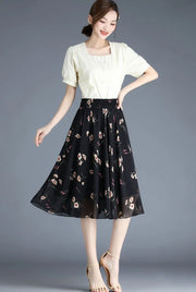 Chiffon Midi Skirts - Elegant Flowing Style