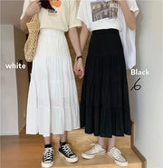 High-Waist Pleated Maxi Skirt