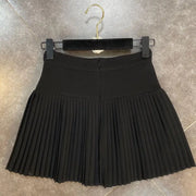 Pleated High-Waist Mini Skirt