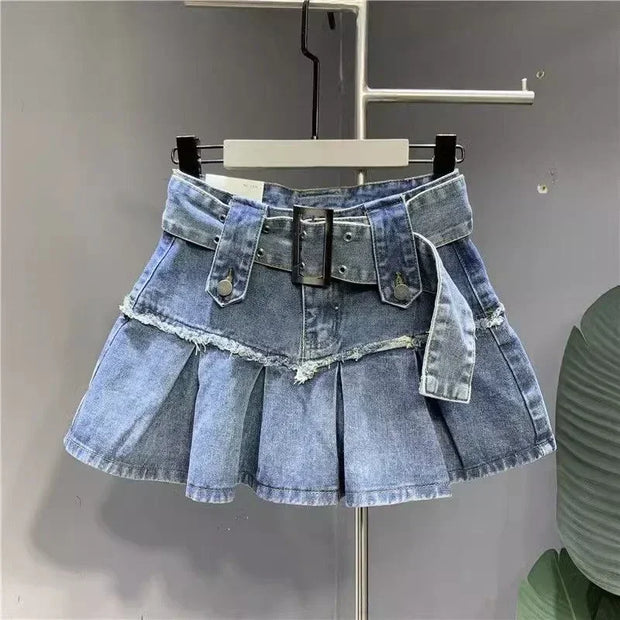 Embroidery Denim Skirts for Women Clothing Street Fashion Hip Hop Sexy Vintage Goth Mini Skirt Casual Harajuku Y2k Skirt