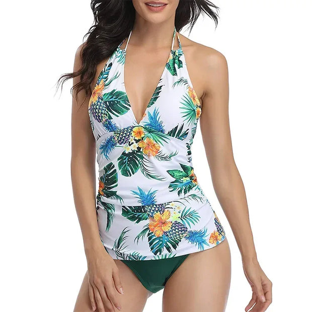 New Mujer V Neck Swimsuit Women Lace Up Swimwear