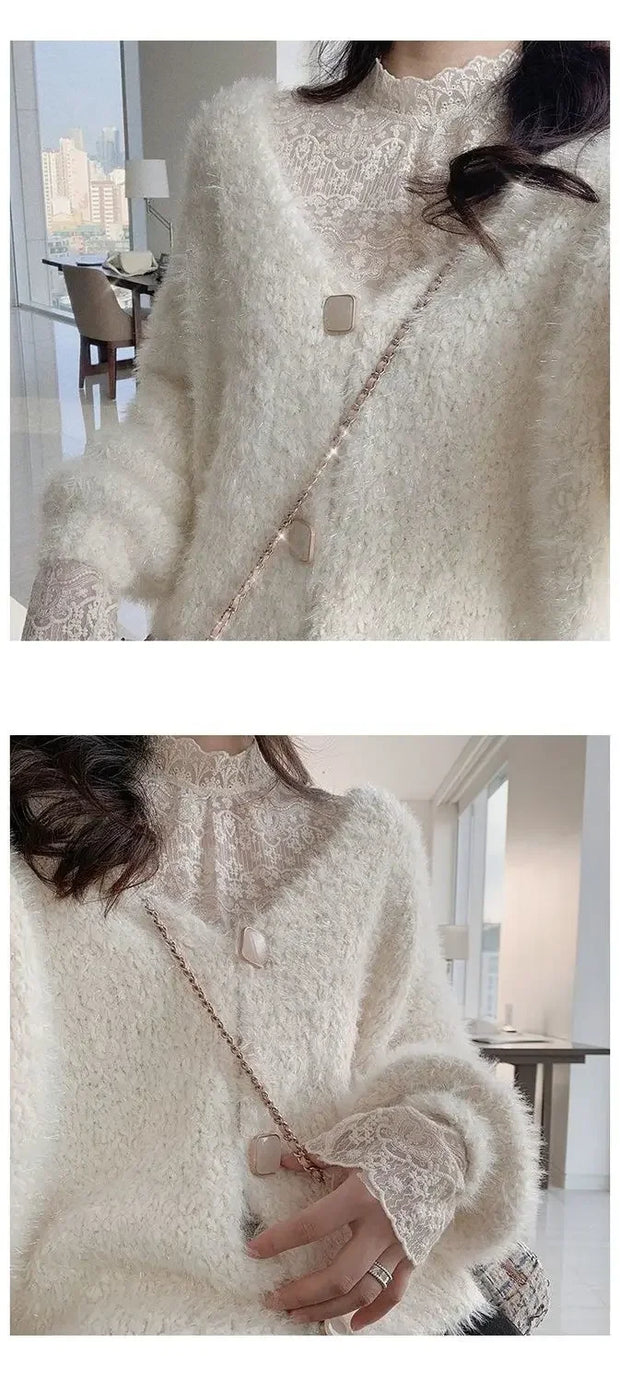Blouse Women Women's Lace Shirt
