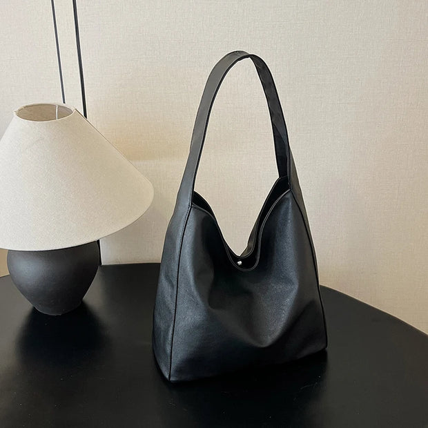 Classic Bucket Shoulder Bag - Large Capacity Everyday Tote
