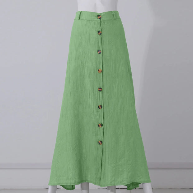 Casual Chic Button-Down Midi Skirt