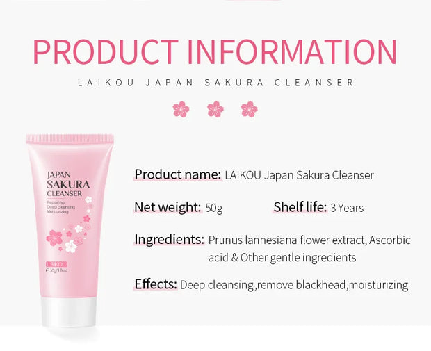 9pcs Facial Products Kit Sakura Skin Care Set Facial Cleanse