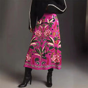 Streetwear Ladies Vintage Floral Skirt