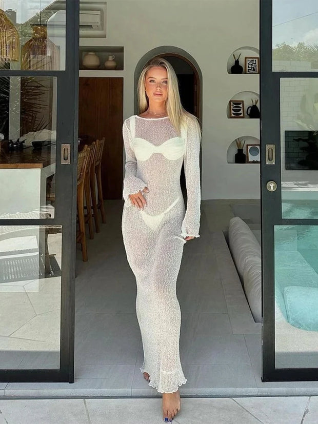 Women Beach Tunic Sexy See-through