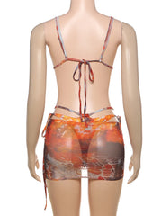 Vibrant 3-Piece Bikini Set - Tropical Edition