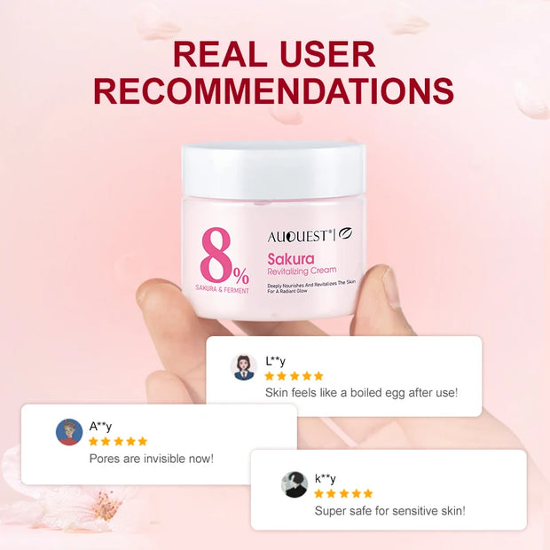 Anti-Wrinkle & Revitalizing Skincare Set - Serum + Sakura Cream
