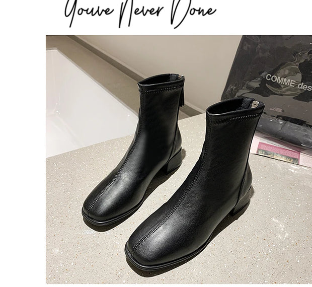 Modern Block Heel Boots - Autumn/Winter