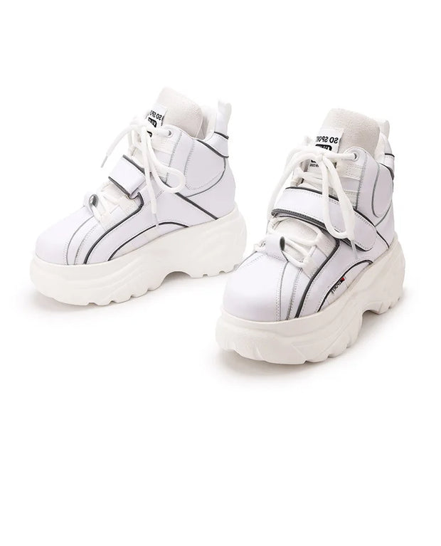 Chunky Platform Sneakers with Hidden Heel Lift