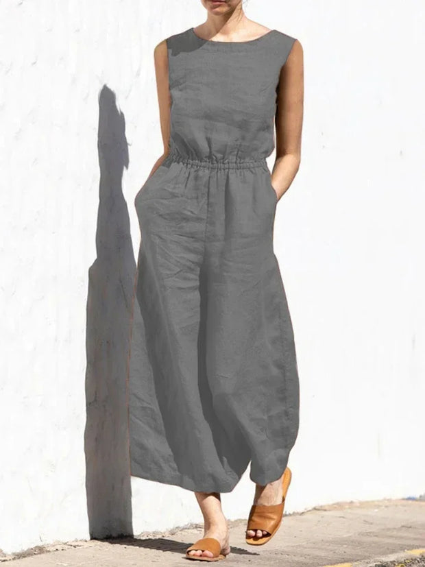 Jumpsuits for Women  Summer Solid Sleeveless