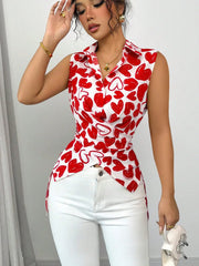Ruffle Short Sleeve Blouse Top