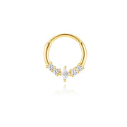 Sterling Silver Zircon Nose Ring - Elegant 925 Hoop