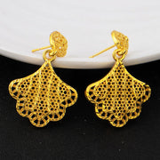 Gold Plated Necklace Earrings Jewelry