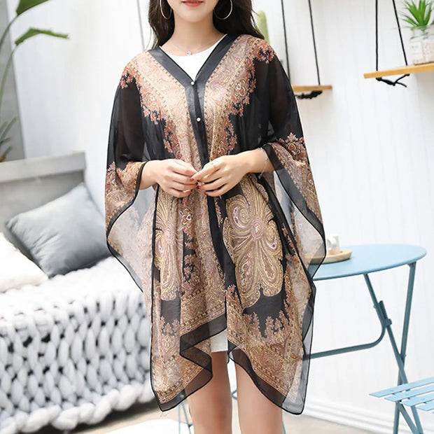 Lightweight Boho Beach Shawl Wrap