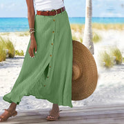 Casual Chic Button-Down Midi Skirt