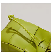 Chic Woven Bucket Crossbody Bag