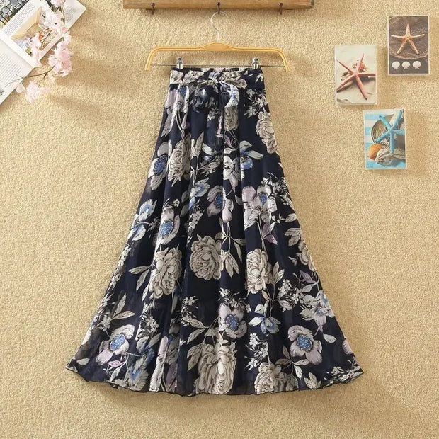 Skirts for Women Summer 2024 A Line High Waist Woman Skirt Casual Trend Modest Vintage Cheap Quality Korean Fashion Style Y2k V