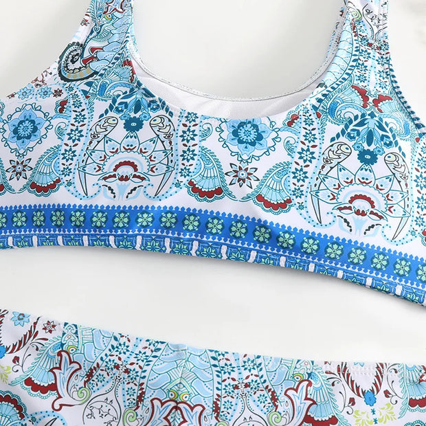 Bikini Ethnic Style Print 2-piece Swimsuit Women