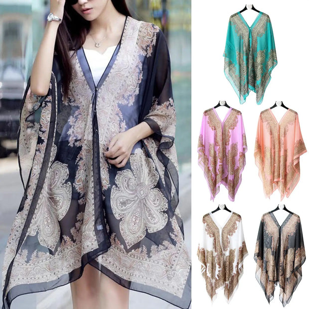 Lightweight Boho Beach Shawl Wrap