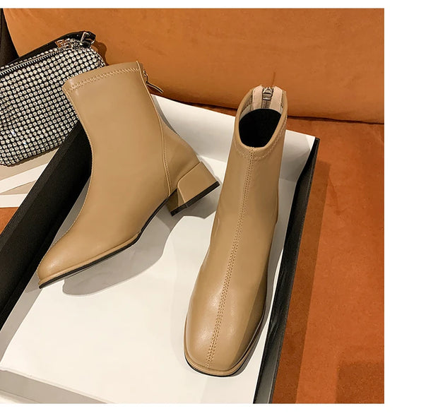 Modern Block Heel Boots - Autumn/Winter