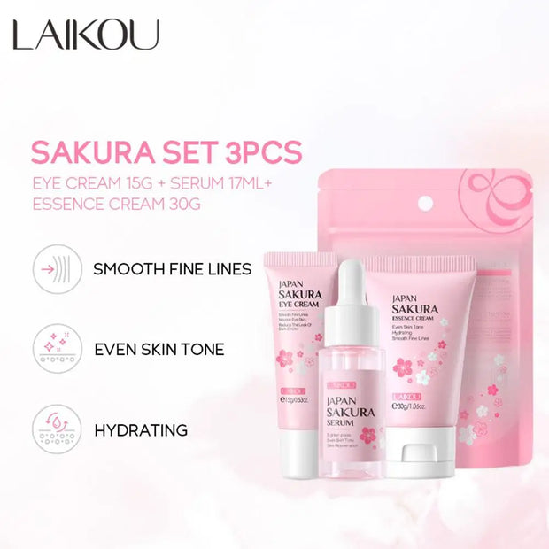 Sakura Skincare Essentials Set - Travel or Gift Pack