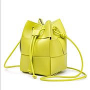 Chic Woven Bucket Crossbody Bag
