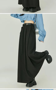 Elegant Casual Pleated Maxi Skirt