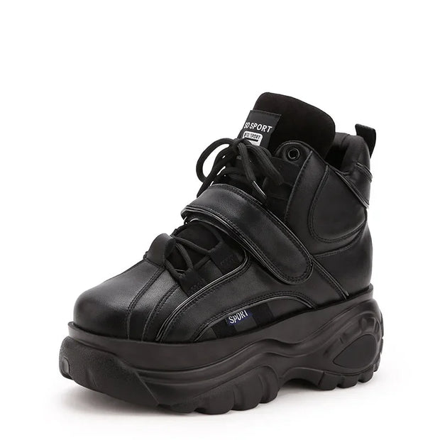 Chunky Platform Sneakers with Hidden Heel Lift