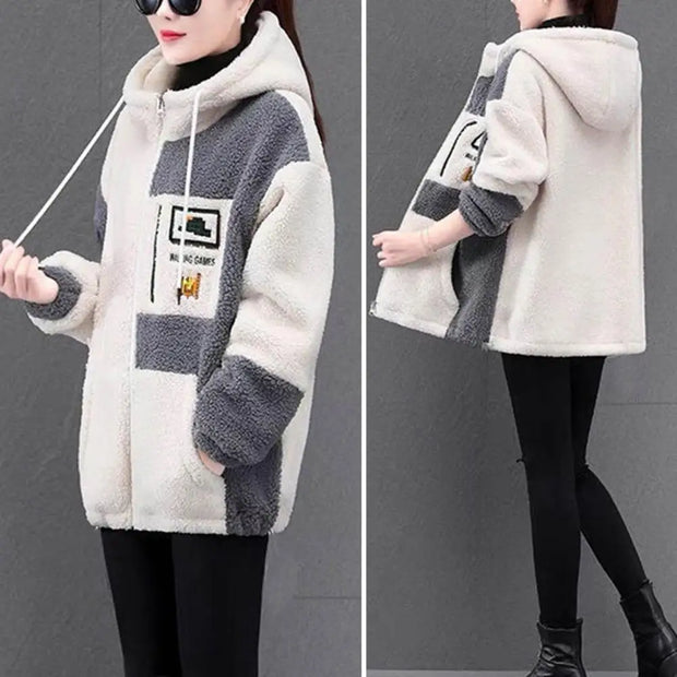 Winter Fashion Women's Coat New Casual Hooded Zipper