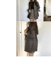 Timeless Checkered Winter Blazer