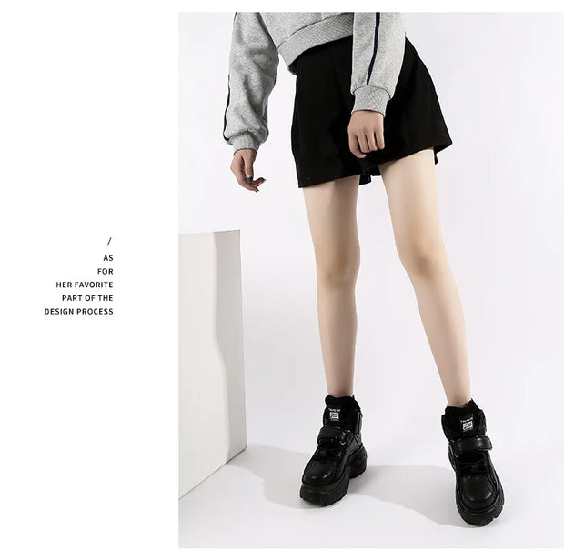 Chunky Platform Sneakers with Hidden Heel Lift