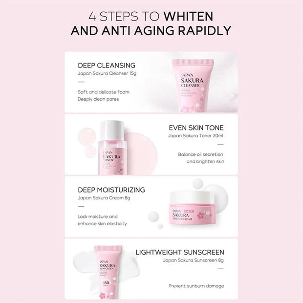 Sakura Facial Skincare Travel Set