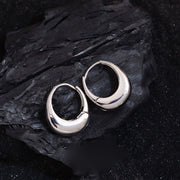 925 Sterling Silver Earrings For Women Trendy Simple Circle Handmade Earring Jewelry Prevent Allergy Party Accessories