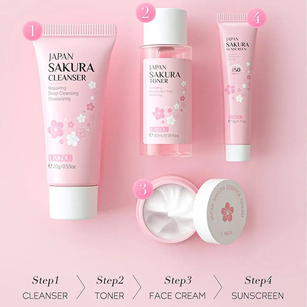 Sakura Facial Skincare Travel Set