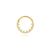 Sterling Silver Zircon Nose Ring - Elegant 925 Hoop