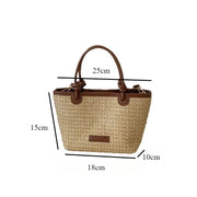Woven Straw Crossbody Tote